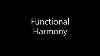 Functional Harmony