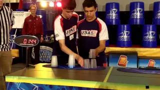 Overall Doubles Sport Stacking World Record 5.953 (William Orrell and William Polly)