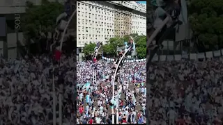Argentina fans welcome team home after winning 2022 World Cup #shorts