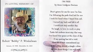 Robert "Bobby" Winkelman Memorial Service and Last Consert Appearance