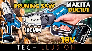 🔥HOW WELL is the SMALL 18V chainsaw from Makita!?🧐 - MAKITA DUC101Z cordless pruning saw - Review