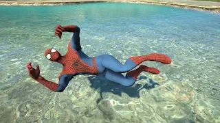 GTA 5 Water Ragdolls | SPIDERMAN Jumps/Fails #16 (Euphoria physics | Funny Moments)