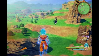 Dragon Ball Z: Kakarot Goku Super Sayian Blue Transformation Free Roaming pc gameplay