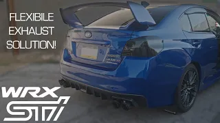 WRX STI Universal Valved Muffler Install + Demo