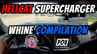 POV Hellcat Supercharger Whine Compilation With Legmaker Intake - Manual Hellcat Challenger