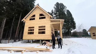 Отзыв от заказчика. Дом 8х6 в полтора этажа с открытой верандой в посёлке #Заварзино