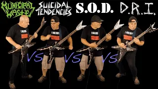 Municipal Waste VS Suicidal Tendencies VS S.O.D. VS D.R.I (Crossover Thrash Guitar Riffs Battle)