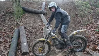 BOGGY & MUDDY TRIAL ON A GAS GAS TRIALS BIKE !!