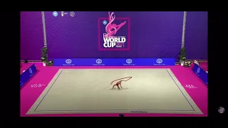 Dina Averina (RUS) WC Pesaro 2021 AA ribbon 24.800