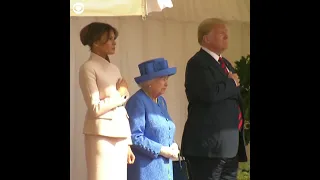 President Trump and First Lady Melania meet with Queen Elizabeth II at Windsor Castle.