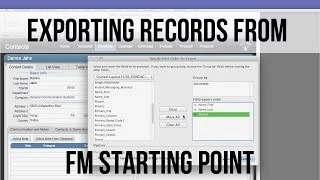 Exporting Records from FileMaker or FM Starting Point | FileMaker Videos