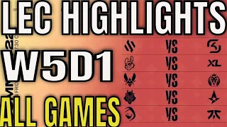 LEC Highlights ALL GAMES W5D1 Summer 2022 | Week 5 Day 1