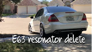 E63 AMG exhaust resonator delete W211