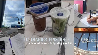 07 DIARIES EPISODE 4: exam week study vlog in my life 📖