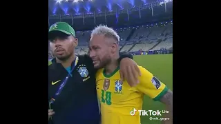 Neymar chora ao perder a copa América pra Argentina