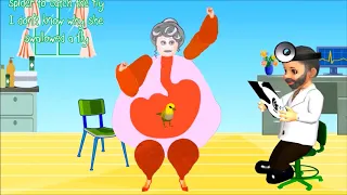 There was an old lady who swallowed a fly Nursery Rhyme おばあちゃんの歌