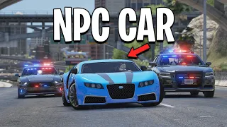 Running From The Cops With NPC Cars in GTA 5 RP