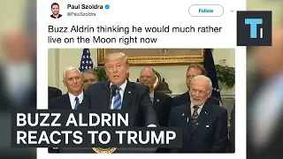 People On Twitter Love How Baffled Buzz Aldrin Appeared By Trump's "Space" Talk