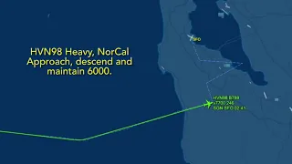 Vietnam Airlines flight 98 (SGN-SFO) - 1st commercial nonstop flight from VN to US | ATC recording