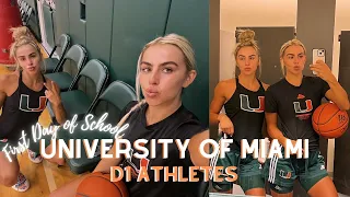 FIRST DAY OF COLLEGE AT THE UNIVERSITY OF MIAMI I D1 basketball workouts & classes *senior year*