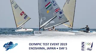 Highlights from the Finn class on Day 5 of Ready Steady Tokyo - the 2019 Olympic Test Event