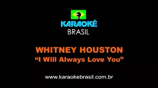 Whitney Houston I Will Always Love You Karaoke key f