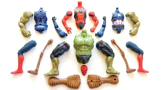 Merakit Mainan Spider-man Vs Hulk Smash Vs Captain America Vs Siren Head ~ Avengers