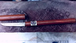 TURNING A RUSTY OLD KNIFE INTO HIDDEN STICK KNIFE