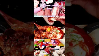 #Shorts ASMR SPICY EGG IN HELL *SHAKSHUKA* 매운 에그인헬 샥슈카 Eating Sounds Mukbang / Shorts Nunsaegi