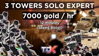 TDX 12 MINUTES SOLO EXPERT WITH 3 TOWERS | Roblox