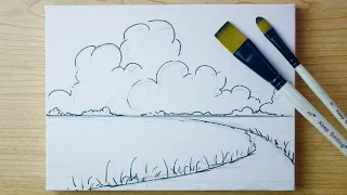 Crops Field Landscape Painting For Beginner's