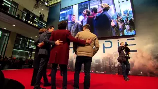 Chappie: Cast On Stage at Berlin Movie Premiere - Hugh Jackman, Sigourney Weaver | ScreenSlam