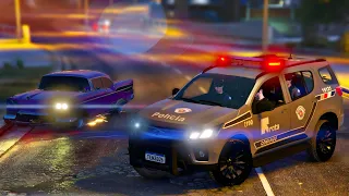 TENTOU DAR FUGA DA ROTA E SE DEU MAL, PATRULHAMENTO NOTURNO! - GTA 5 : MOD POLICIA!