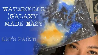 Let's Paint a WATERCOLOR GALAXY | Watercolor Tutorial #watercolorgalaxy #watercolortutorial