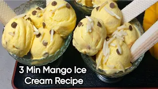 Mango Ice Cream in Blender - Just 5 Ingredients & 5 Minutes | Homemade Ice Cream with Frash Mangoes