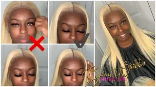 BLONDE LACE MELTDOWN ON DARK SKIN🔥🔥🔥|NEW TECHNIQUE 💪🏾|Tinashe Hair🔥