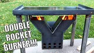 Building The Ultimate Wood-Fired Camp Cooker | Double Rocket Stove Welding Project