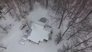 DJI Phantom 3 Standard drone flight in Middle TN snow Day 2016