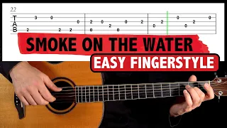 Deep Purple - Smoke on the Water - Guitar Tab | EASY FINGERSTYLE