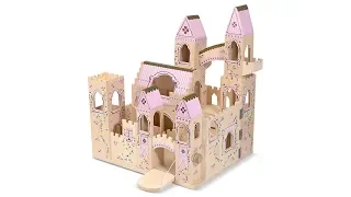 Folding Princess Castle Wooden Dollhouse