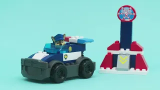 Гончик и полицейская машина. Конструктор Щенячий патруль Paw Patrol Mega Bloks GYJ00