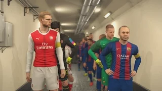 Pro Evolution Soccer 2017 - FC Barcelona v Arsenal FC Gameplay [1080p 60fps HD]