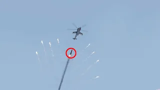 Today, Russian Mi-24 Attack Helicopter was hit by Ukrainian FIM-92 air missile | Arma 3