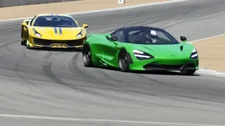 Ferrari 488 Pista vs McLaren 720S at Laguna Seca