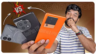 Nothing Phone 2 vs OnePlus 11R  vs iQOO Neo 7Pro - Comparison In Telugu || Prasadtechintelugu