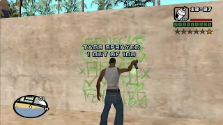 How to spray Gang Tag #24 at the beginning of the game - GTA San Andreas