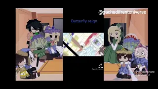 Butterfly reign react to theseus|2/?|gacha club|:)