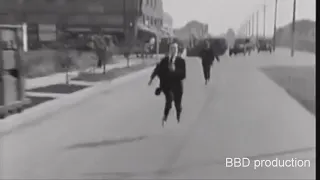 Buster Keaton funny motorcycle scene.