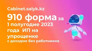 910 форма за 1 полугодие 2023 года  ИП на упрощенке с доходом без работников