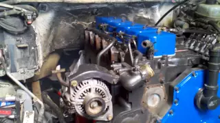 12 valve cummins running with no manifold in ford